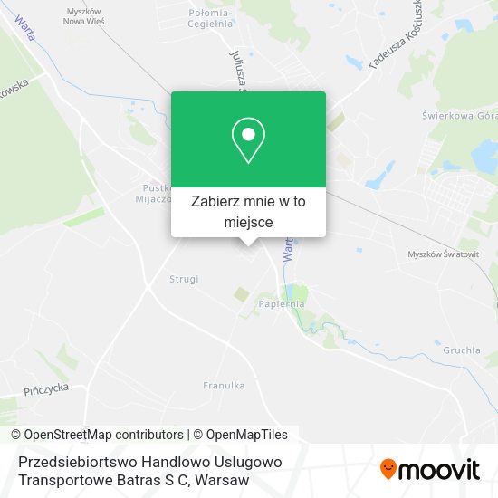 Mapa Przedsiebiortswo Handlowo Uslugowo Transportowe Batras S C