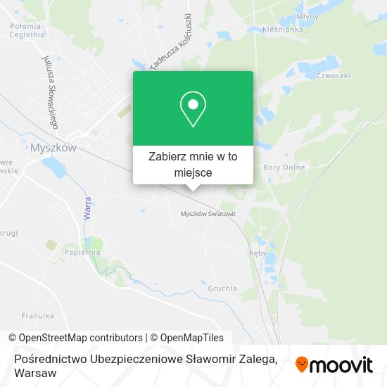 Mapa Pośrednictwo Ubezpieczeniowe Sławomir Zalega