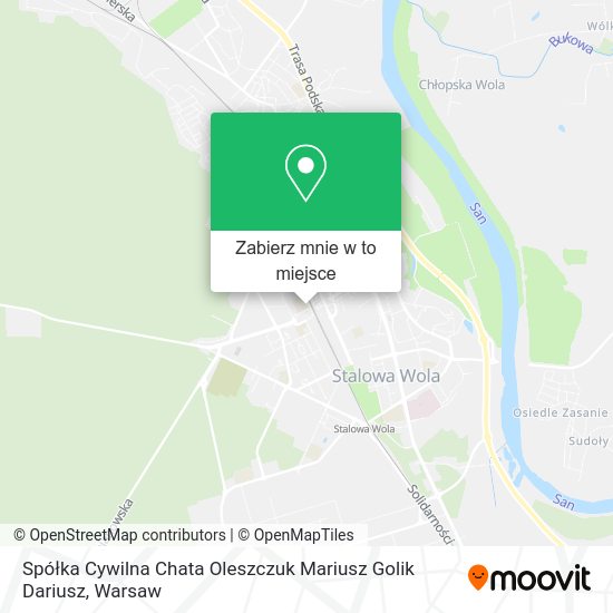 Mapa Spółka Cywilna Chata Oleszczuk Mariusz Golik Dariusz