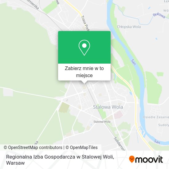 Mapa Regionalna Izba Gospodarcza w Stalowej Woli