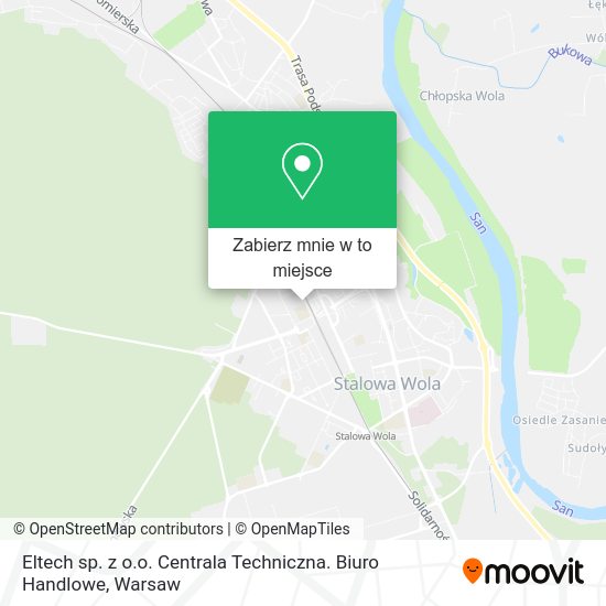 Mapa Eltech sp. z o.o. Centrala Techniczna. Biuro Handlowe