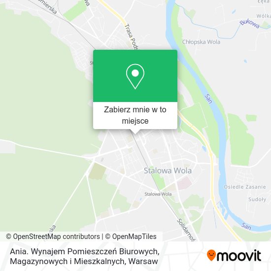 Mapa Ania. Wynajem Pomieszczeń Biurowych, Magazynowych i Mieszkalnych