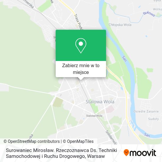 Mapa Surowaniec Mirosław. Rzeczoznawca Ds. Techniki Samochodowej i Ruchu Drogowego