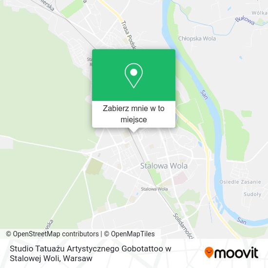 Mapa Studio Tatuażu Artystycznego Gobotattoo w Stalowej Woli