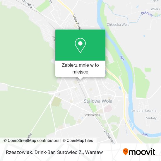 Mapa Rzeszowiak. Drink-Bar. Surowiec Z.