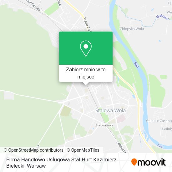 Mapa Firma Handlowo Usługowa Stal Hurt Kazimierz Bielecki