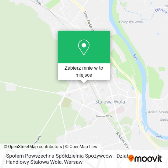 Mapa Społem Powszechna Spółdzielnia Spożywców - Dział Handlowy Stalowa Wola