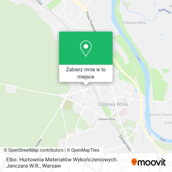 Mapa Elbo. Hurtownia Materiałów Wykończeniowych. Janczara W.R.