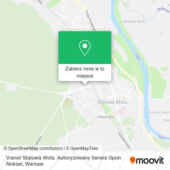 Mapa Vianor Stalowa Wola. Autoryzowany Serwis Opon Nokian