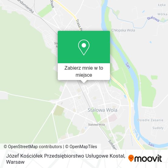 Mapa Józef Kościółek Przedsiębiorstwo Usługowe Kostal