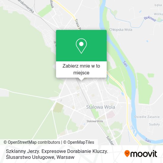 Mapa Szklanny Jerzy. Expresowe Dorabianie Kluczy. Ślusarstwo Usługowe