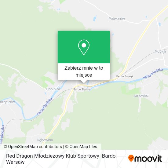 Mapa Red Dragon Młodzieżowy Klub Sportowy -Bardo