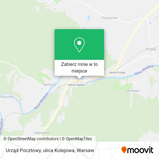 Mapa Urząd Pocztowy, ulica Kolejowa