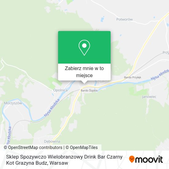 Mapa Sklep Spozywczo Wielobranzowy Drink Bar Czarny Kot Grazyna Budz