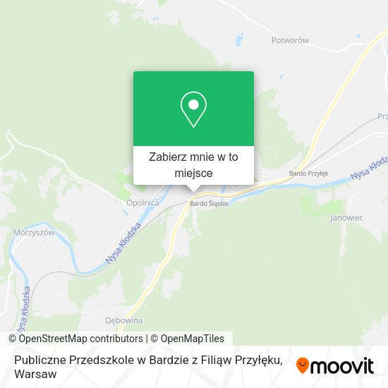 Mapa Publiczne Przedszkole w Bardzie z Filiąw Przyłęku