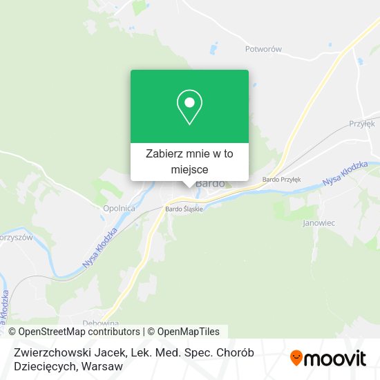 Mapa Zwierzchowski Jacek, Lek. Med. Spec. Chorób Dziecięcych