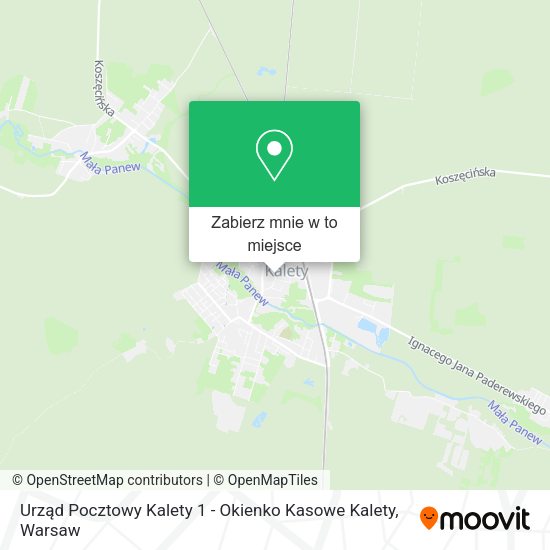 Mapa Urząd Pocztowy Kalety 1 - Okienko Kasowe Kalety