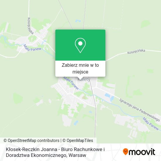 Mapa Kłosek-Reczkin Joanna - Biuro Rachunkowe i Doradztwa Ekonomicznego