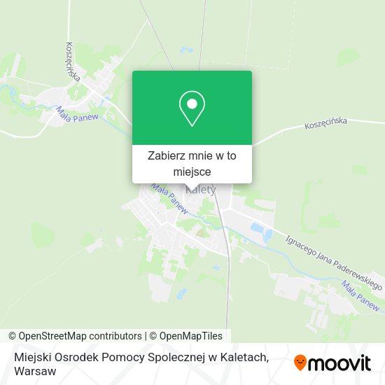 Mapa Miejski Osrodek Pomocy Spolecznej w Kaletach