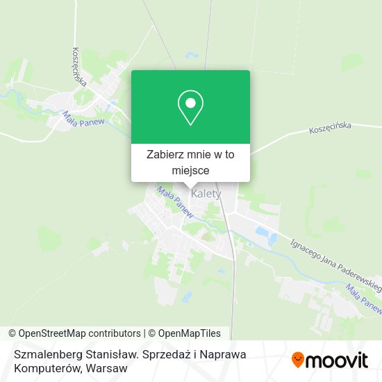 Mapa Szmalenberg Stanisław. Sprzedaż i Naprawa Komputerów