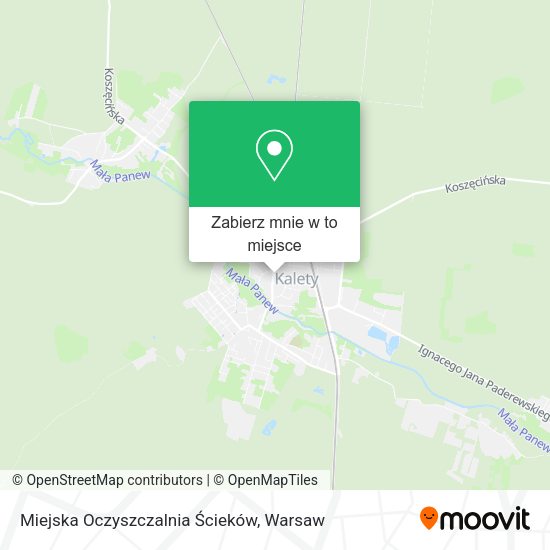 Mapa Miejska Oczyszczalnia Ścieków