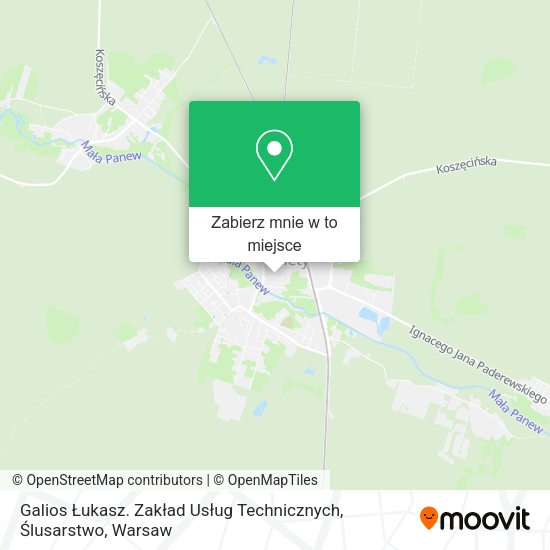 Mapa Galios Łukasz. Zakład Usług Technicznych, Ślusarstwo