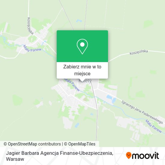 Mapa Jagier Barbara Agencja Finanse-Ubezpieczenia