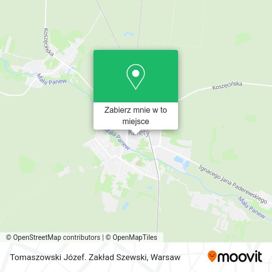 Mapa Tomaszowski Józef. Zakład Szewski