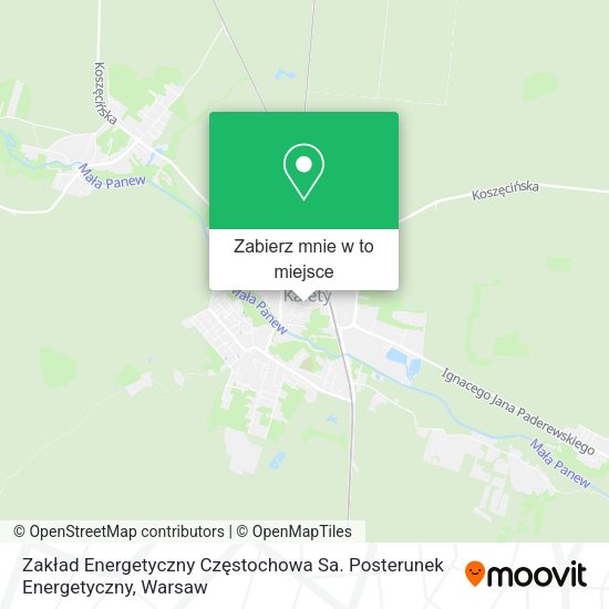 Mapa Zakład Energetyczny Częstochowa Sa. Posterunek Energetyczny