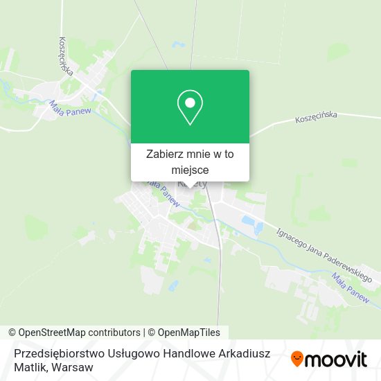 Mapa Przedsiębiorstwo Usługowo Handlowe Arkadiusz Matlik