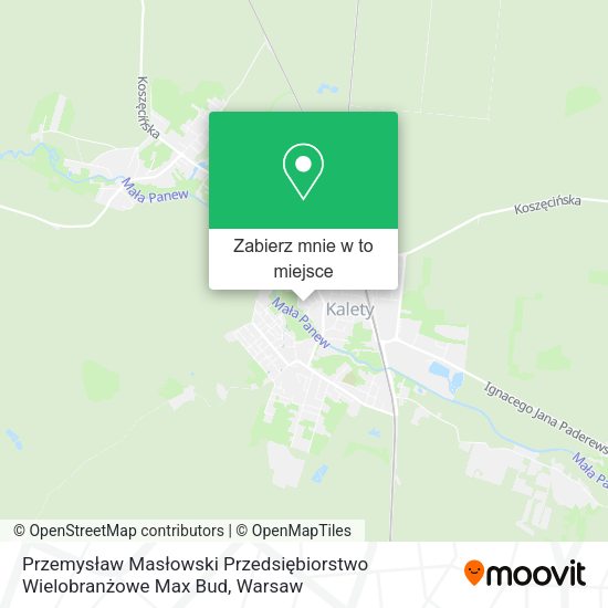 Mapa Przemysław Masłowski Przedsiębiorstwo Wielobranżowe Max Bud