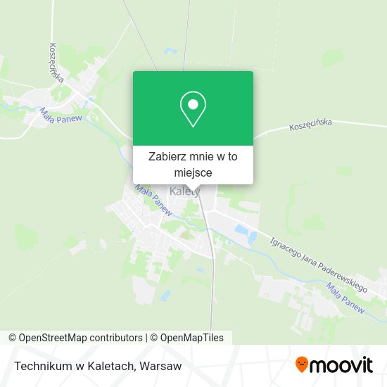 Mapa Technikum w Kaletach