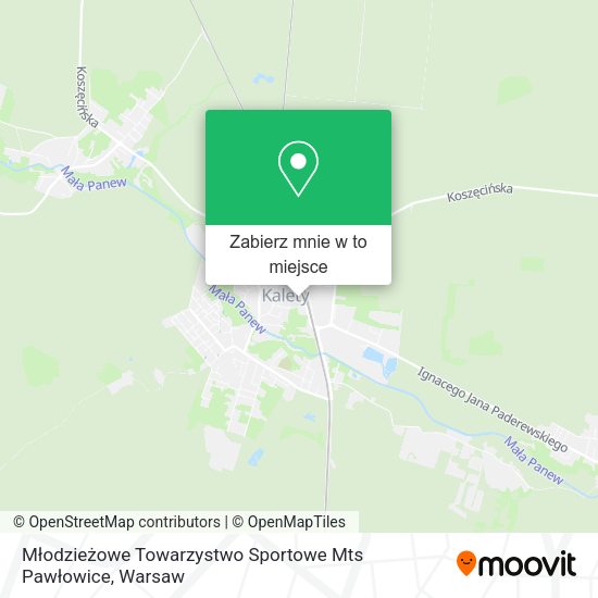 Mapa Młodzieżowe Towarzystwo Sportowe Mts Pawłowice