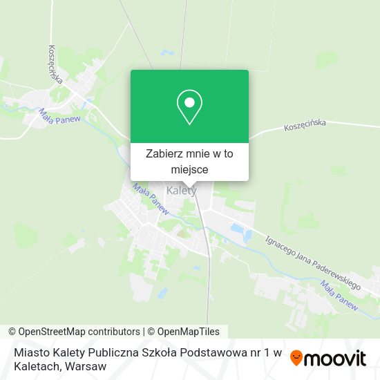 Mapa Miasto Kalety Publiczna Szkoła Podstawowa nr 1 w Kaletach