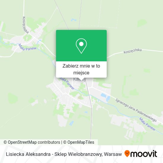 Mapa Lisiecka Aleksandra - Sklep Wielobranzowy