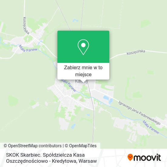 Mapa SKOK Skarbiec. Spółdzielcza Kasa Oszczędnościowo - Kredytowa