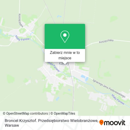 Mapa Broncel Krzysztof. Przedsiębiorstwo Wielobranżowe