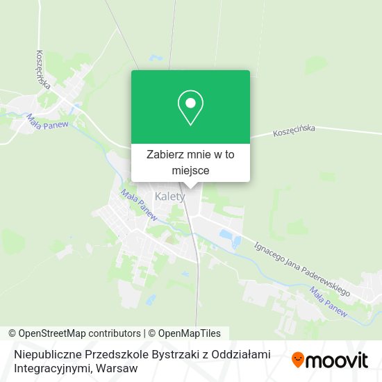 Mapa Niepubliczne Przedszkole Bystrzaki z Oddziałami Integracyjnymi