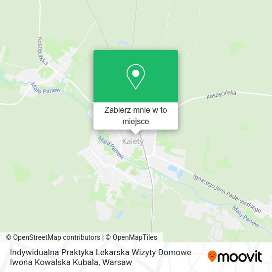 Mapa Indywidualna Praktyka Lekarska Wizyty Domowe Iwona Kowalska Kubala