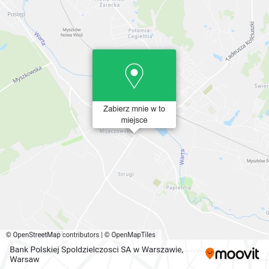 Mapa Bank Polskiej Spoldzielczosci SA w Warszawie