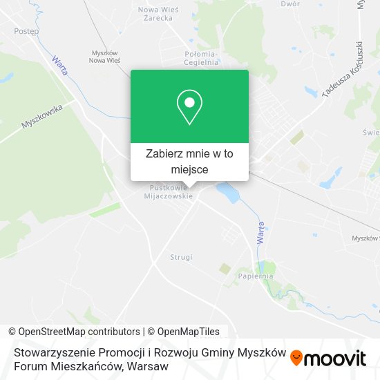 Mapa Stowarzyszenie Promocji i Rozwoju Gminy Myszków Forum Mieszkańców