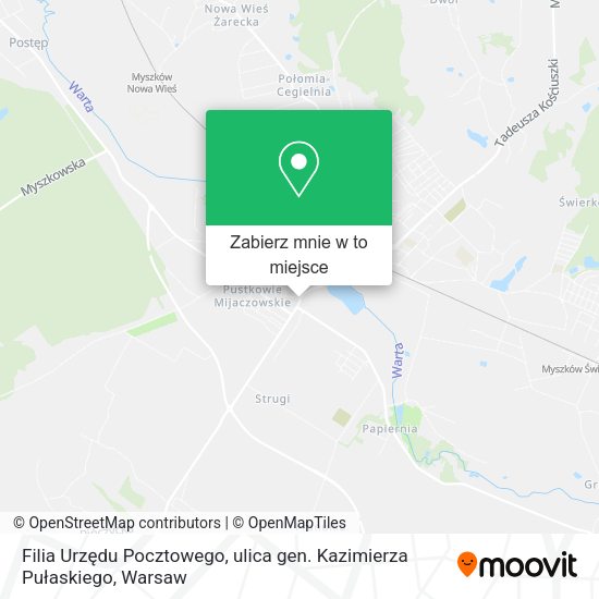 Mapa Filia Urzędu Pocztowego, ulica gen. Kazimierza Pułaskiego