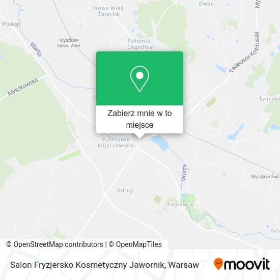 Mapa Salon Fryzjersko Kosmetyczny Jawornik