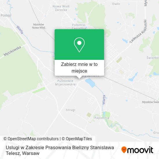 Mapa Uslugi w Zakresie Prasowania Bielizny Stanislawa Telesz