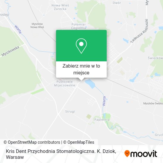 Mapa Kris Dent Przychodnia Stomatologiczna. K. Dziok