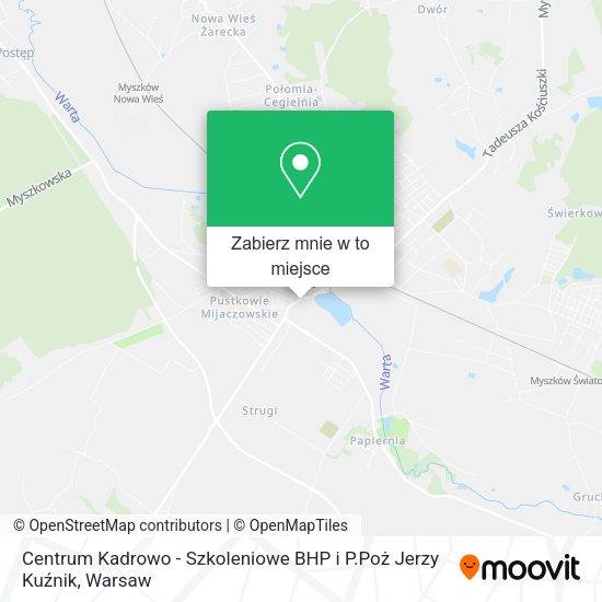 Mapa Centrum Kadrowo - Szkoleniowe BHP i P.Poż Jerzy Kuźnik