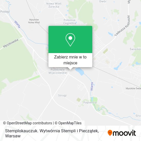 Mapa Stemplokauczuk. Wytwórnia Stempli i Pieczątek