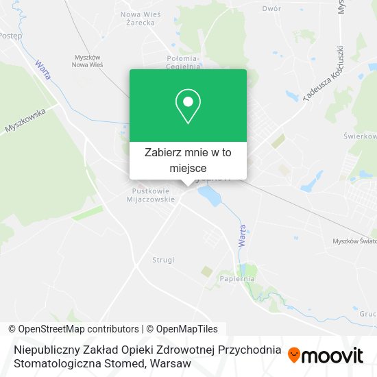 Mapa Niepubliczny Zakład Opieki Zdrowotnej Przychodnia Stomatologiczna Stomed