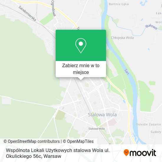 Mapa Wspólnota Lokali Użytkowych stalowa Wola ul. Okulickiego 56c