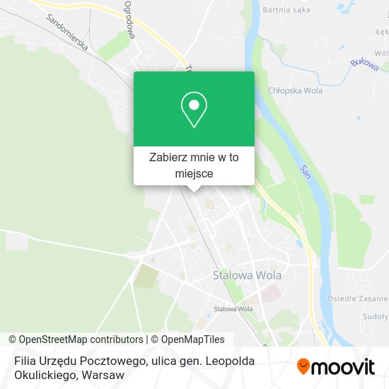 Mapa Filia Urzędu Pocztowego, ulica gen. Leopolda Okulickiego